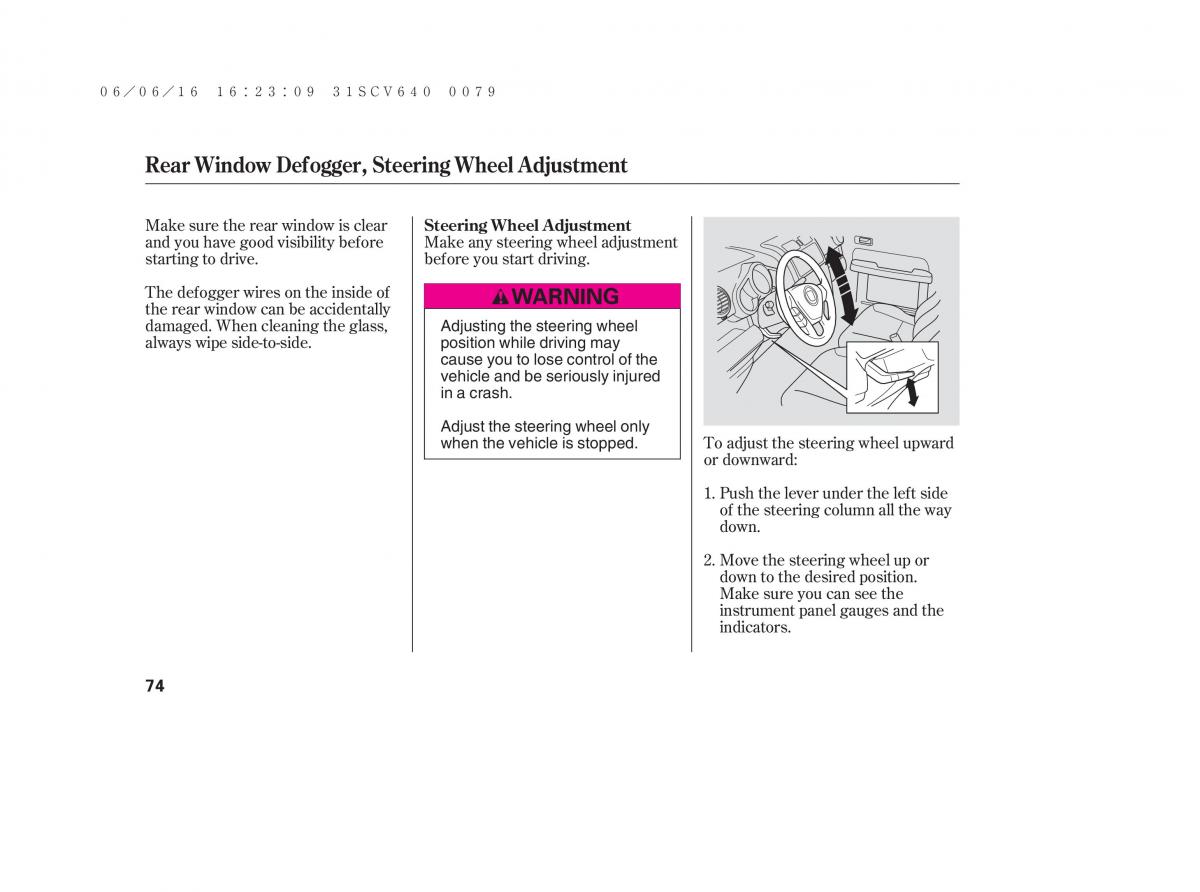 Honda Element owners manual / page 80