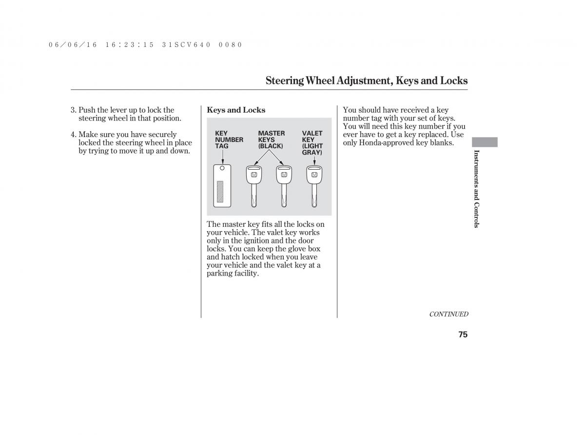 Honda Element owners manual / page 81