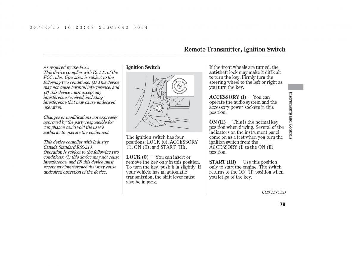 Honda Element owners manual / page 85