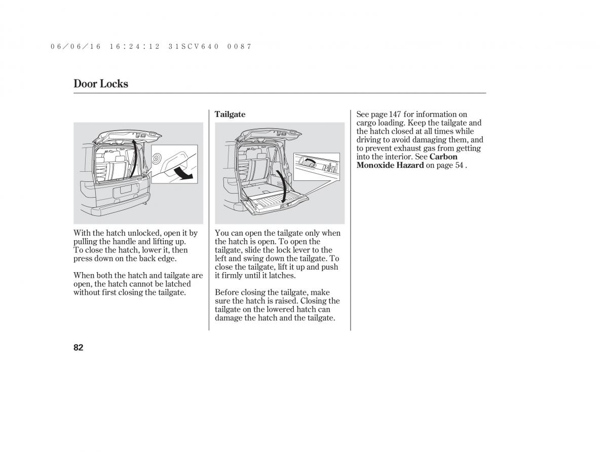 Honda Element owners manual / page 88