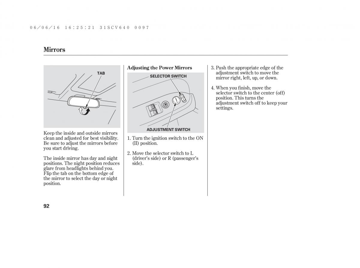 Honda Element owners manual / page 98