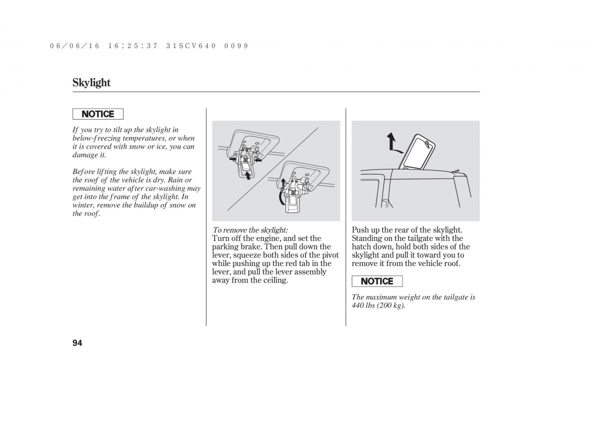 Honda Element owners manual / page 100