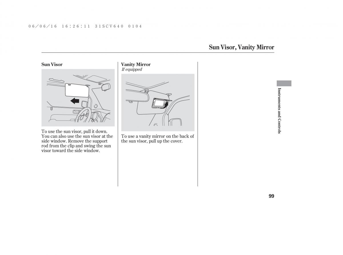 Honda Element owners manual / page 105