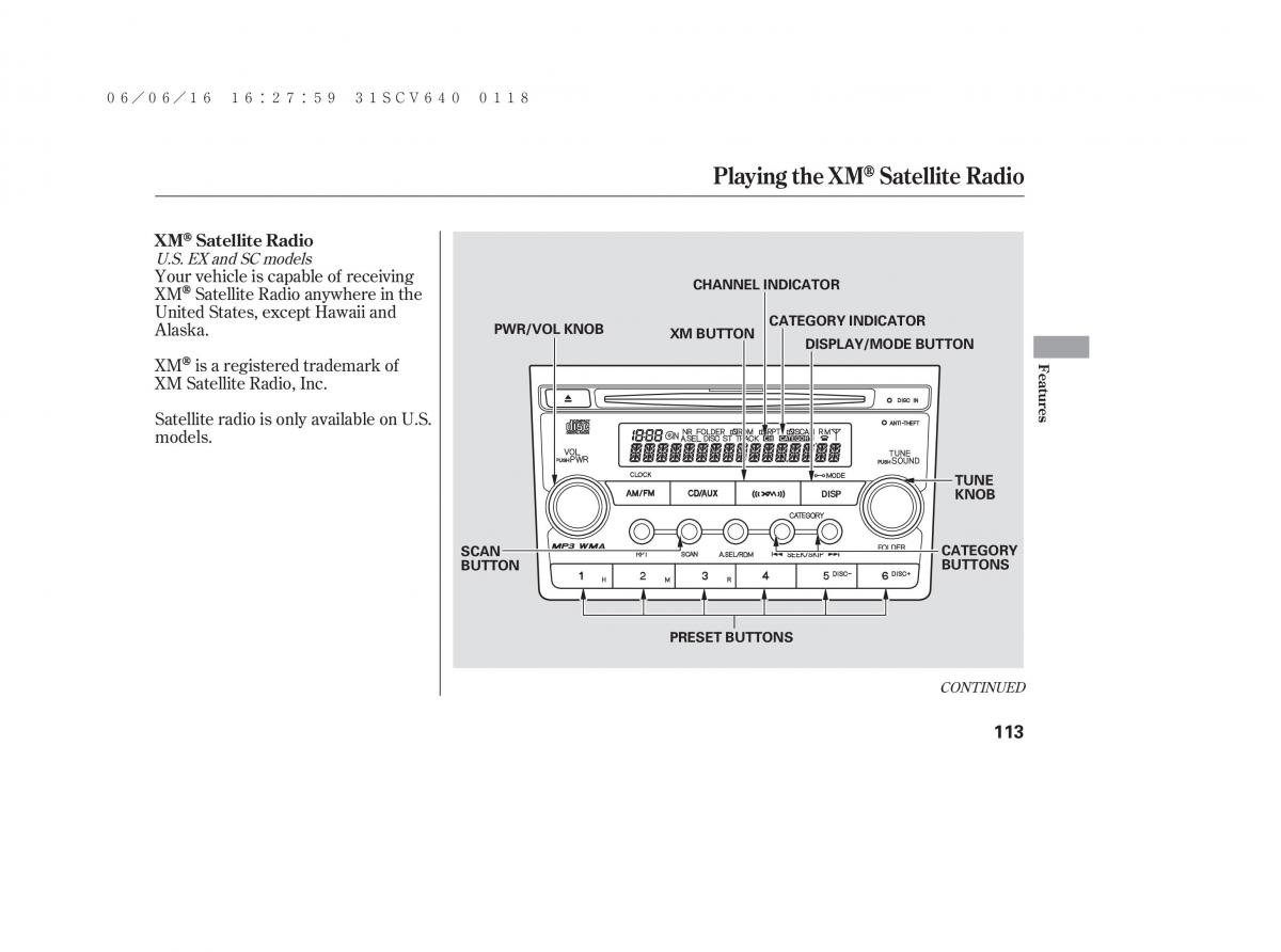 Honda Element owners manual / page 119