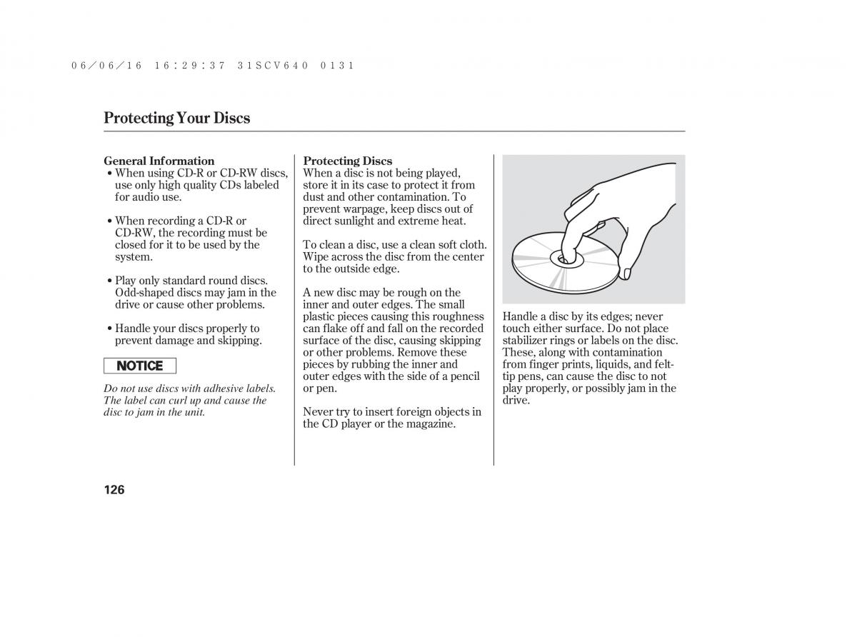 Honda Element owners manual / page 132