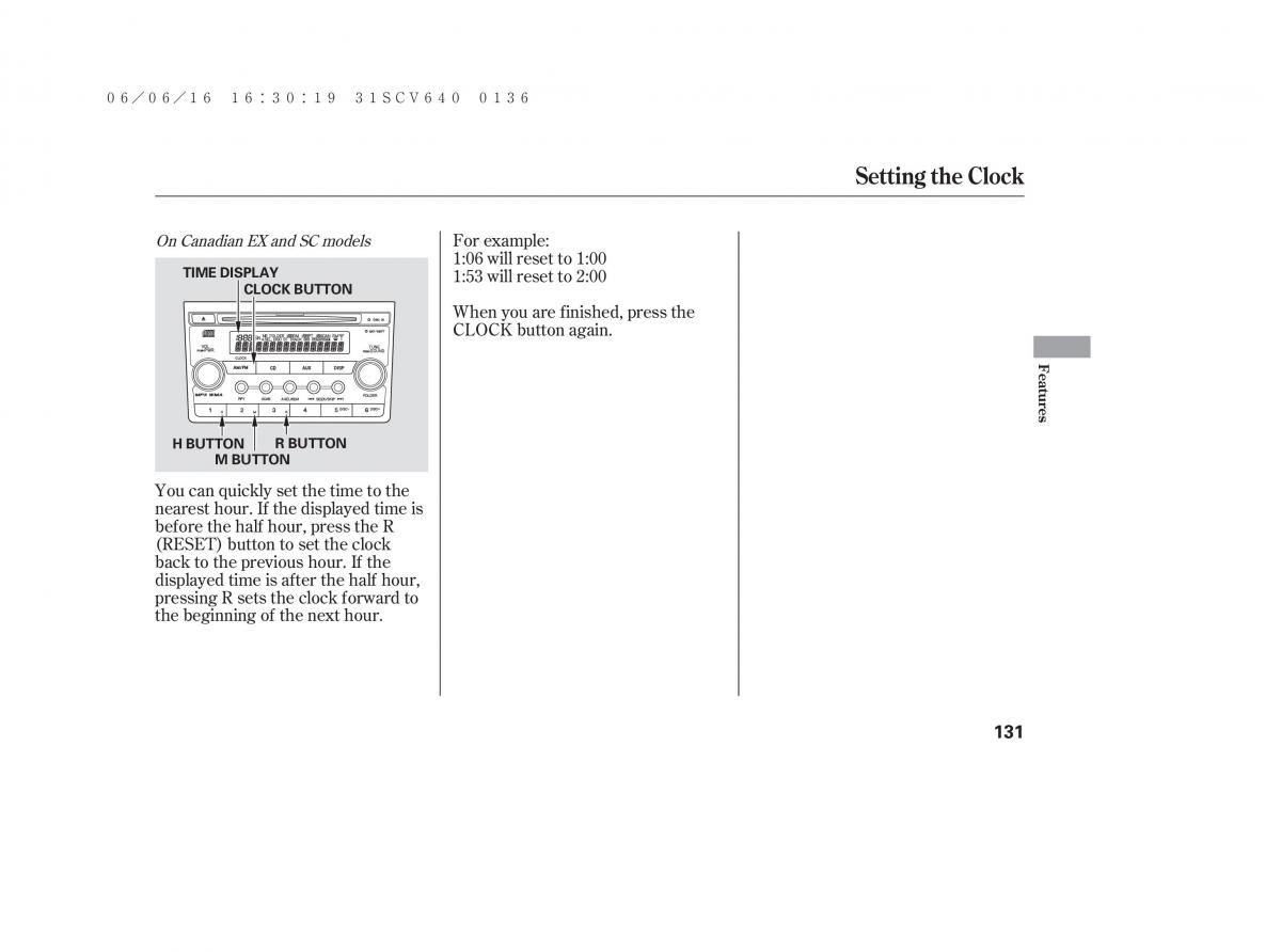 Honda Element owners manual / page 137