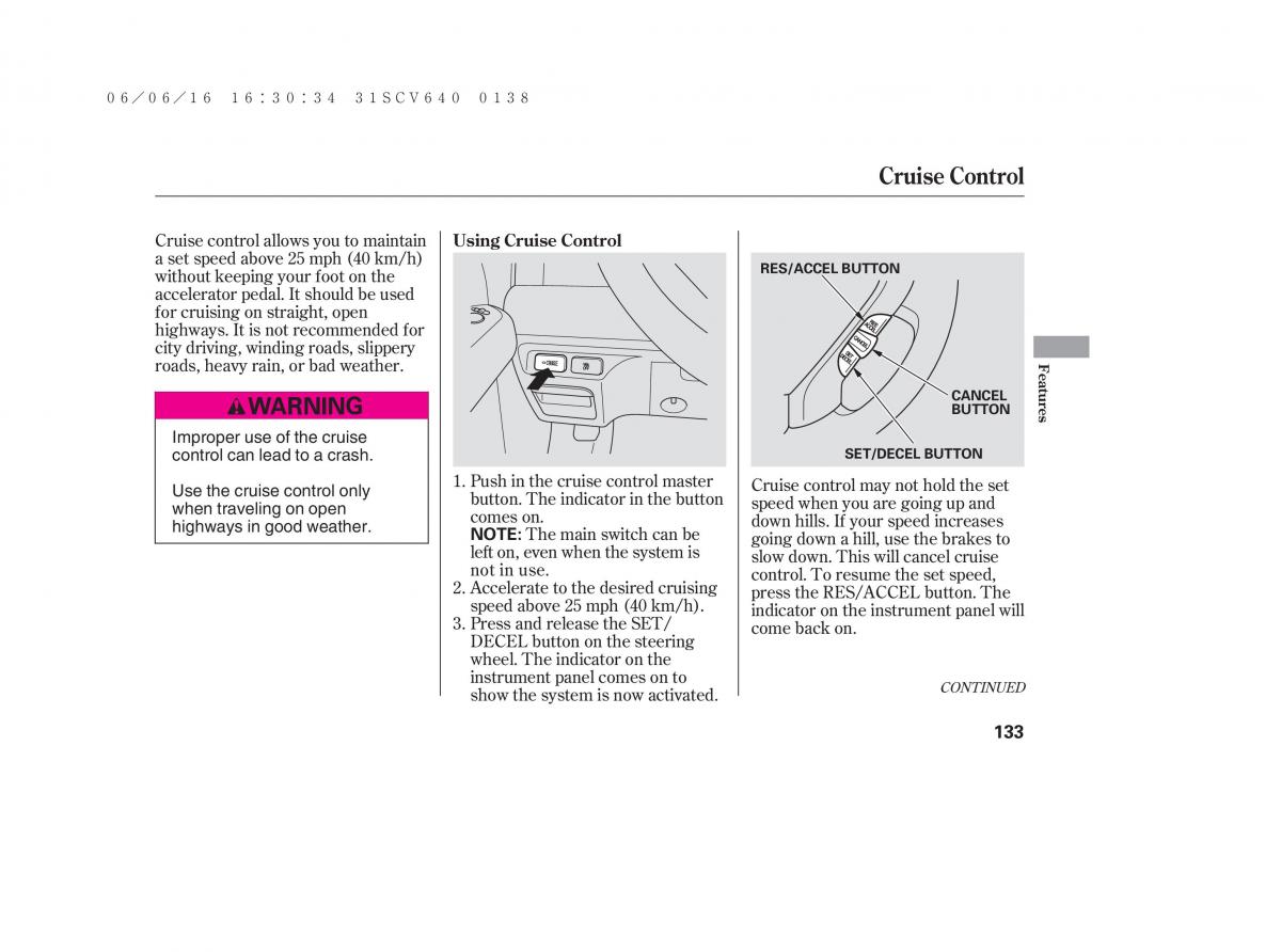 Honda Element owners manual / page 139