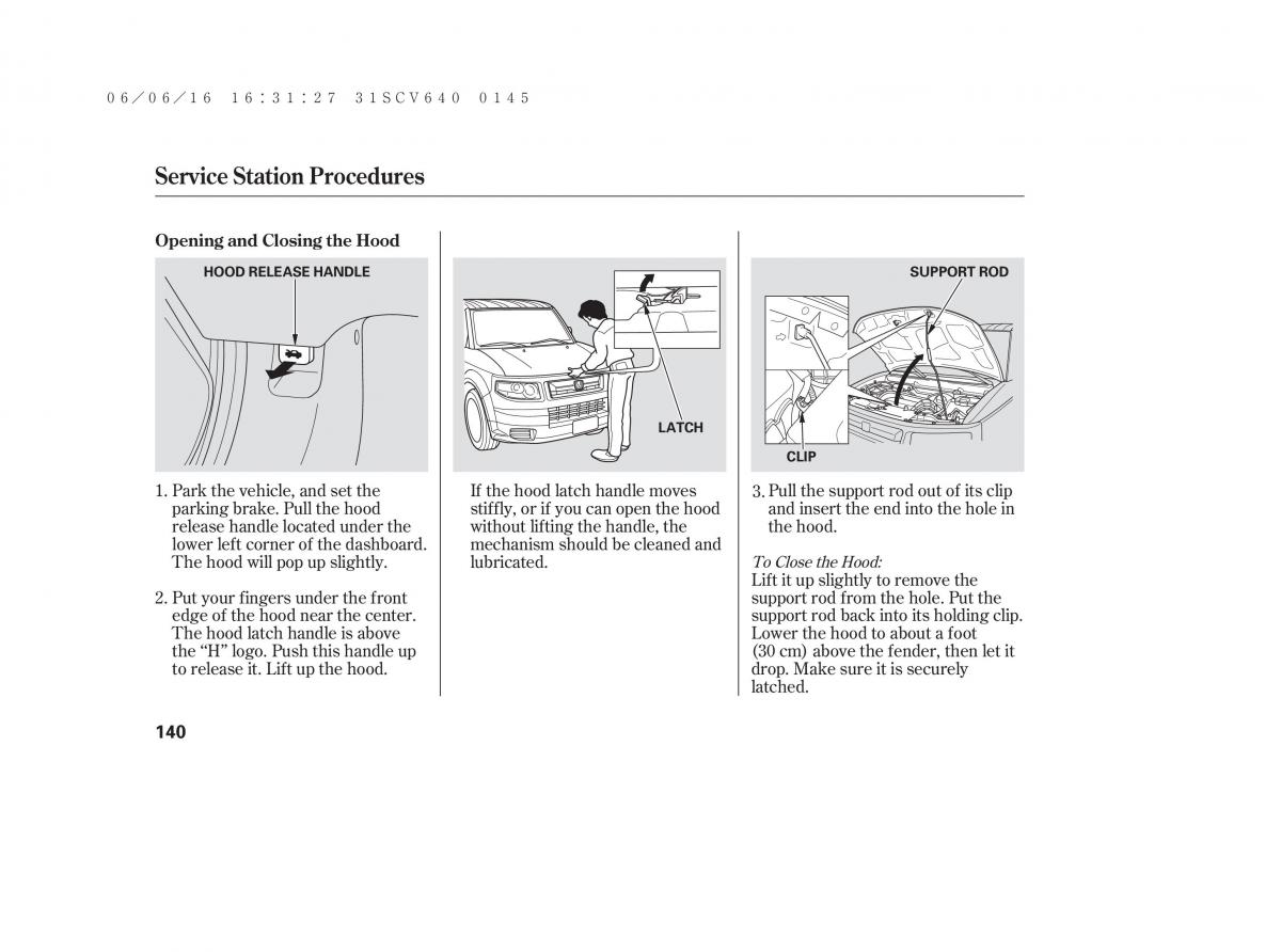 Honda Element owners manual / page 146