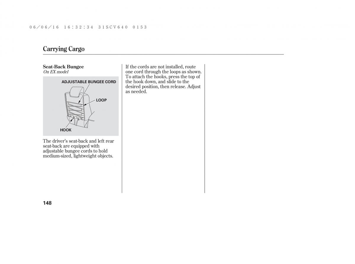 Honda Element owners manual / page 154