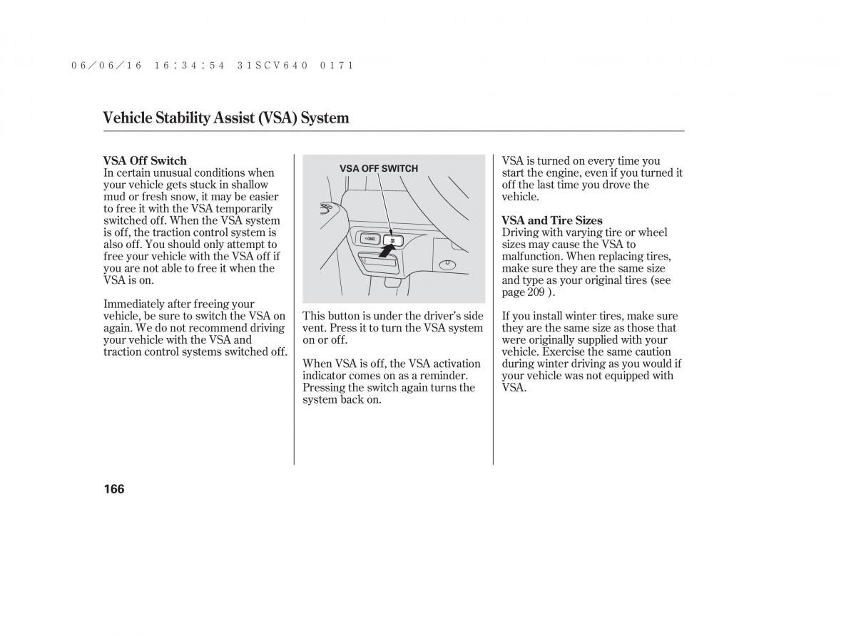 Honda Element owners manual / page 172