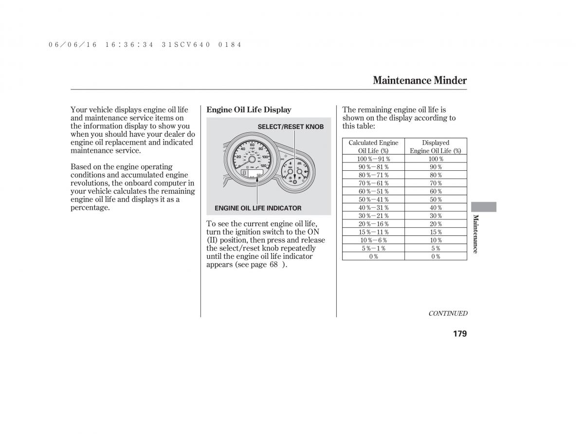 Honda Element owners manual / page 185