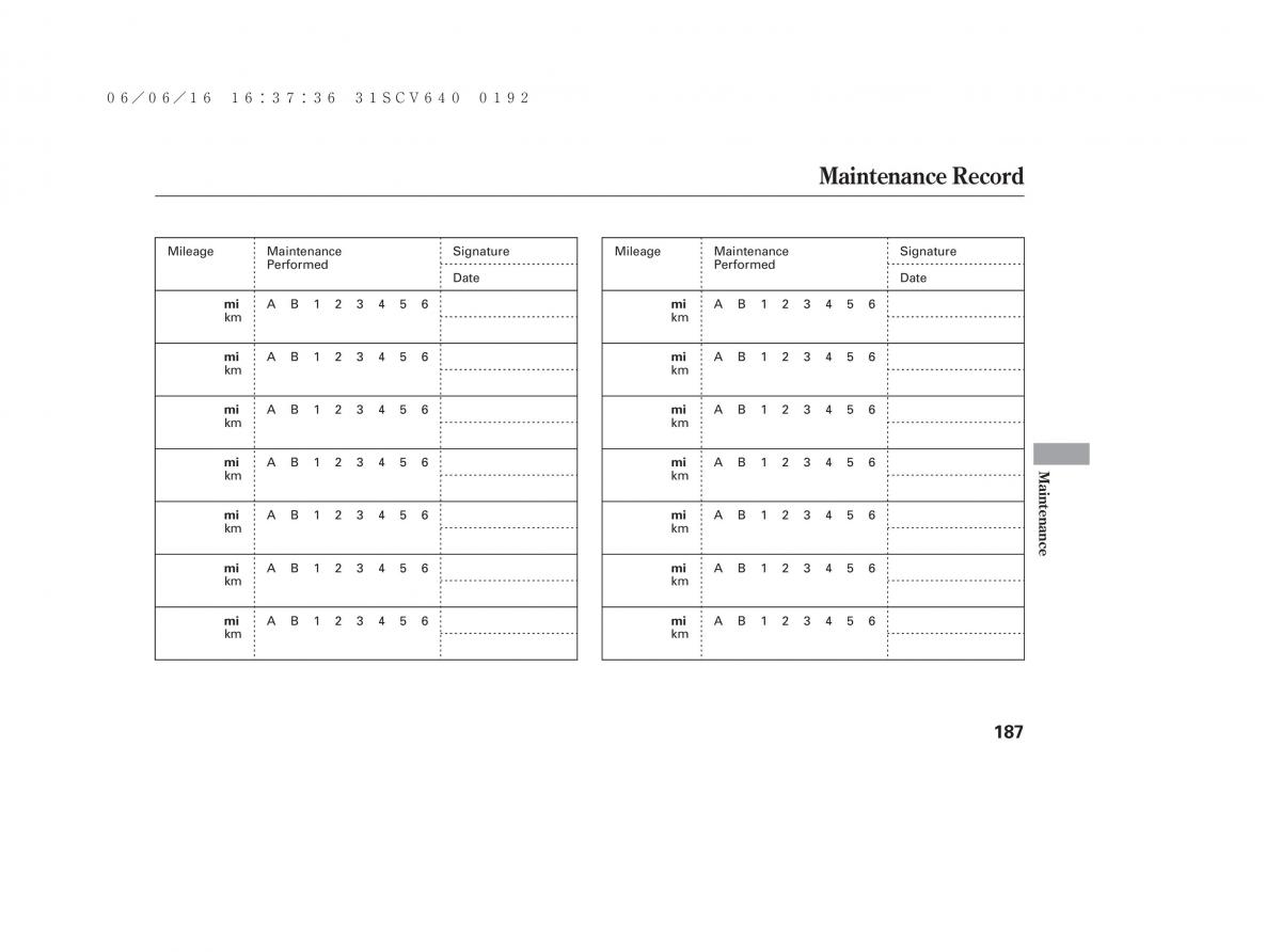 Honda Element owners manual / page 193