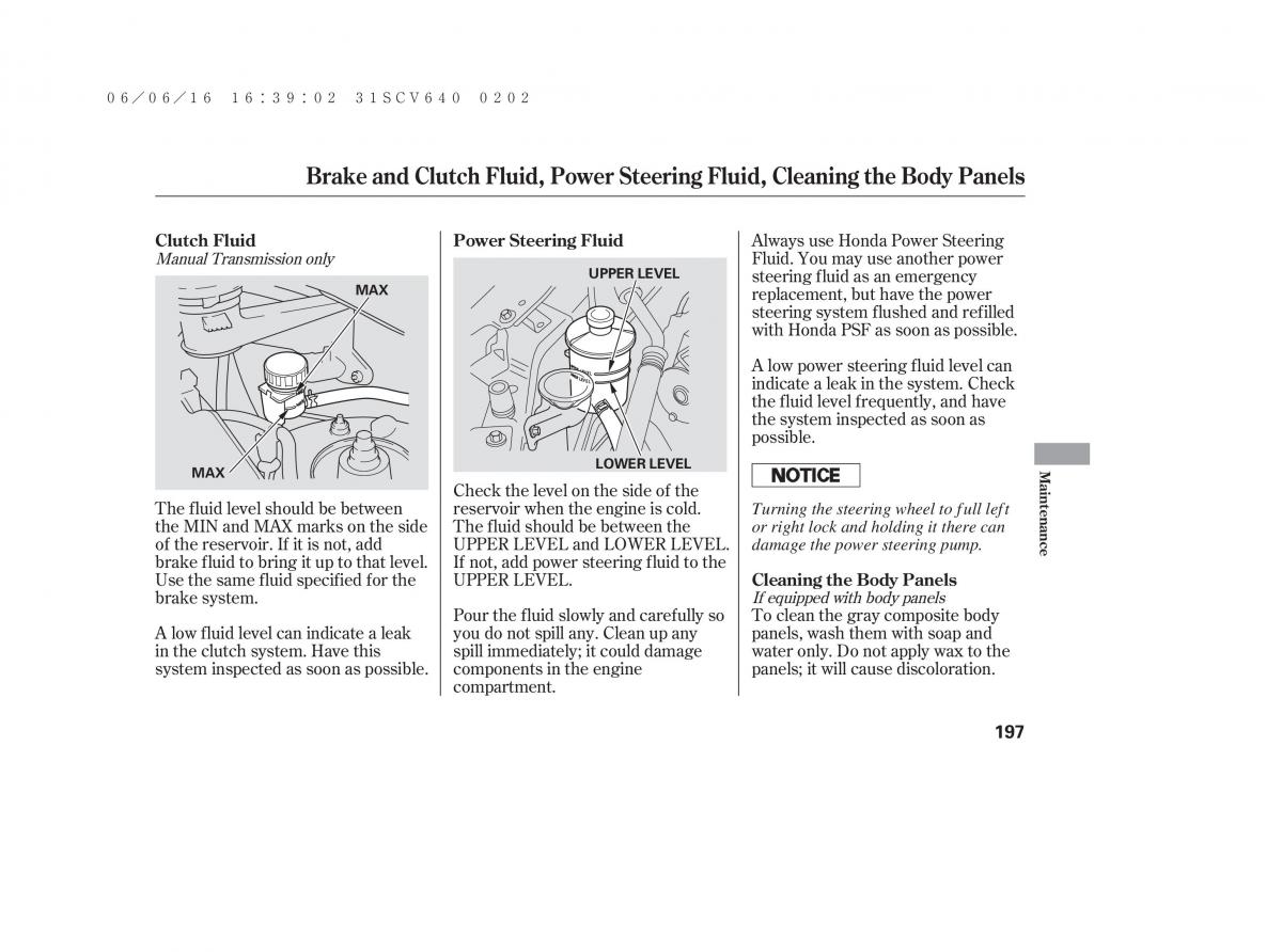 Honda Element owners manual / page 203