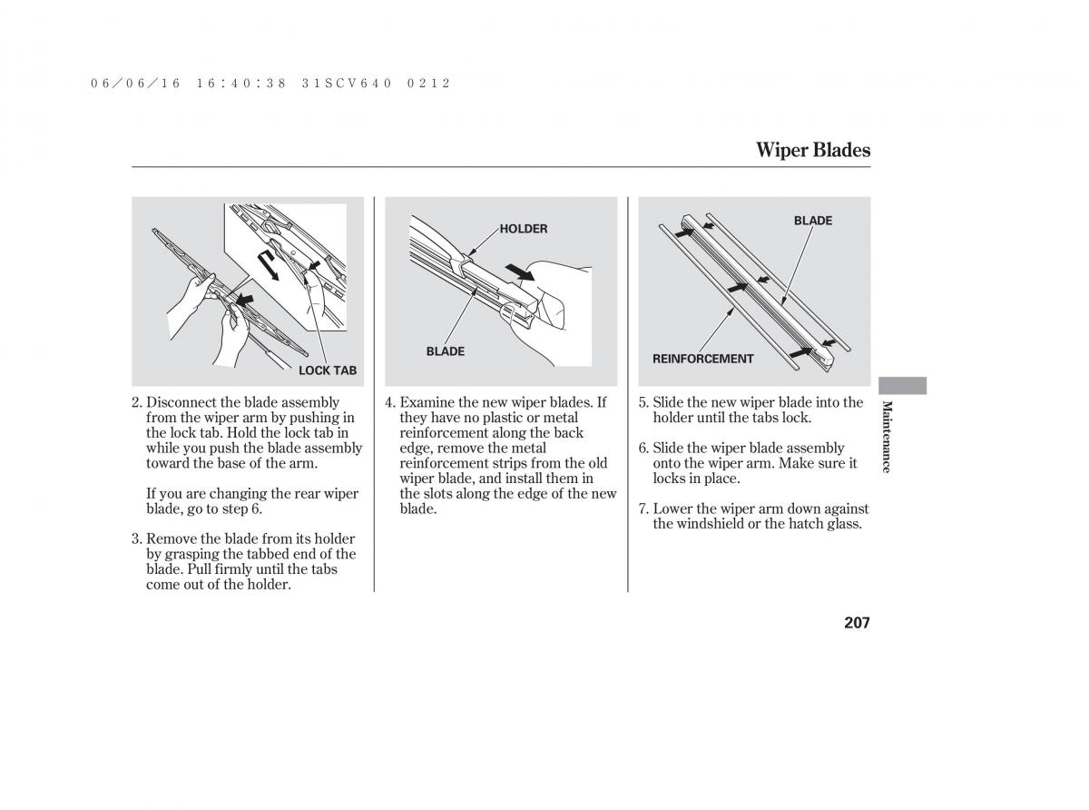 Honda Element owners manual / page 213