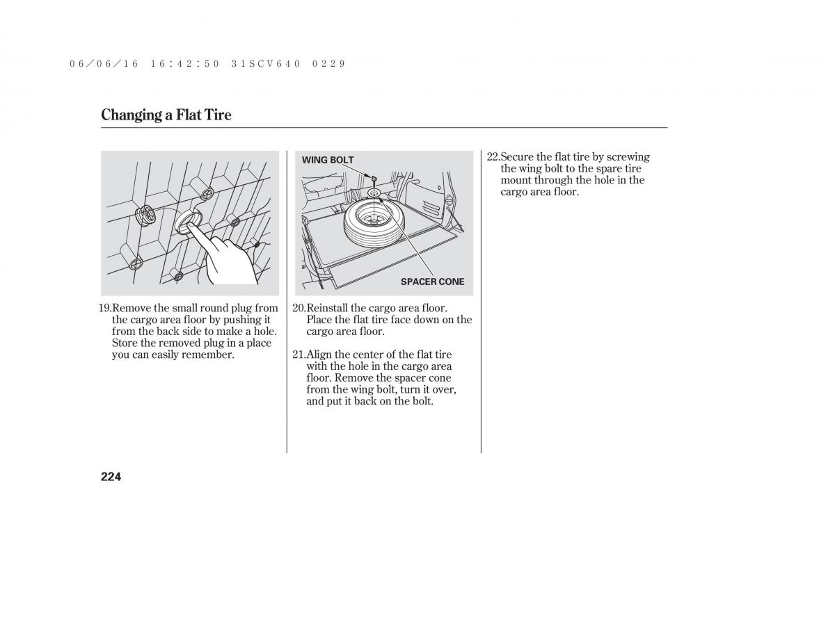 Honda Element owners manual / page 230