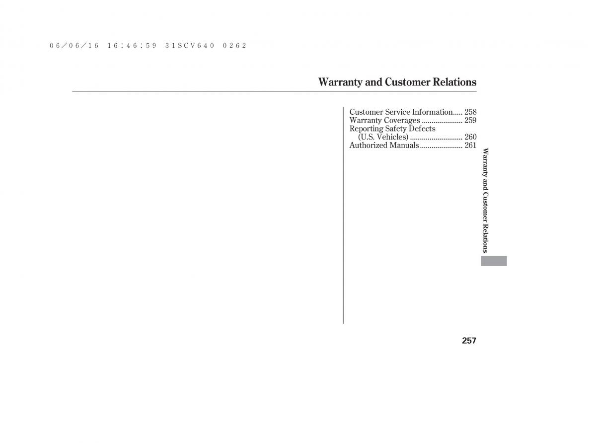 Honda Element owners manual / page 263