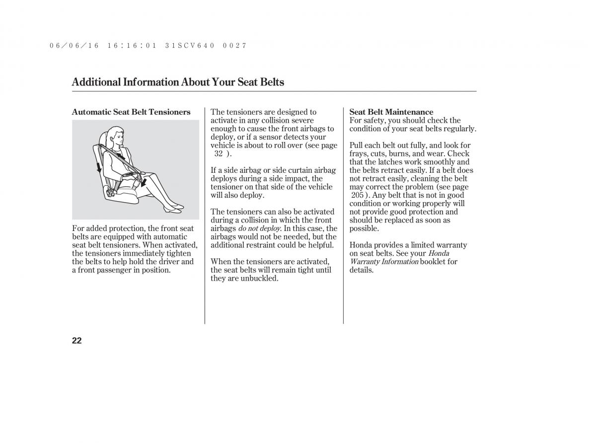 Honda Element owners manual / page 28