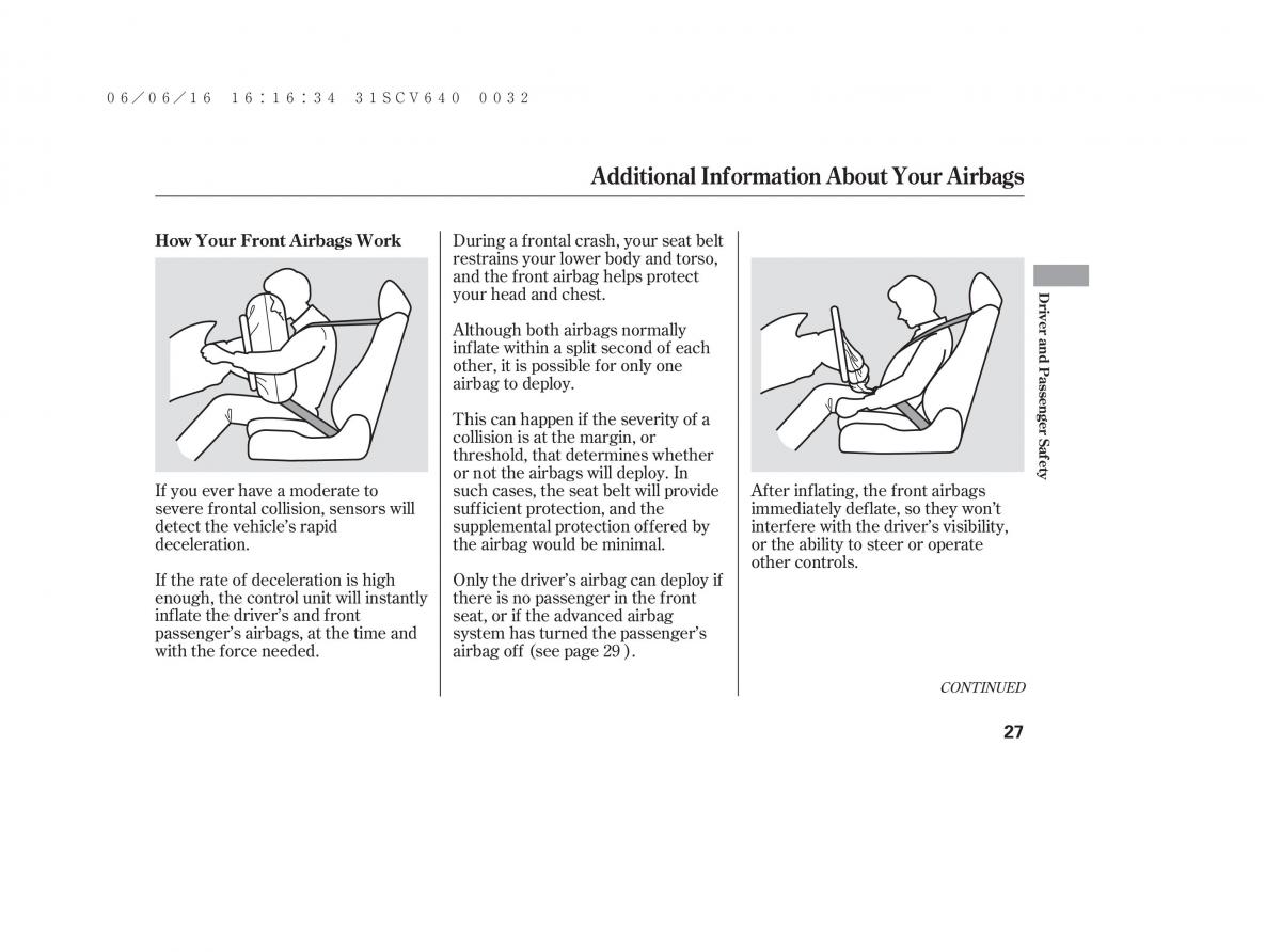 Honda Element owners manual / page 33