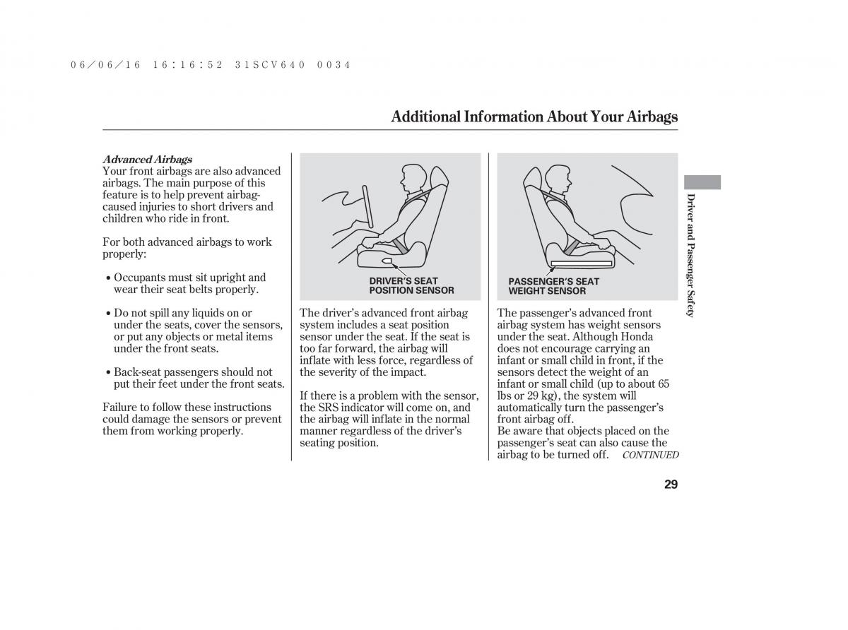 Honda Element owners manual / page 35