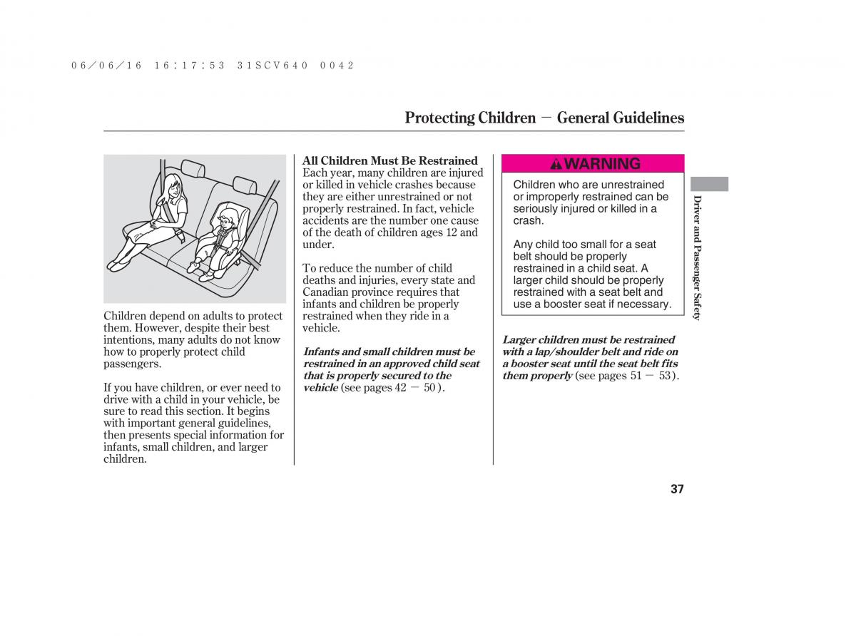 Honda Element owners manual / page 43