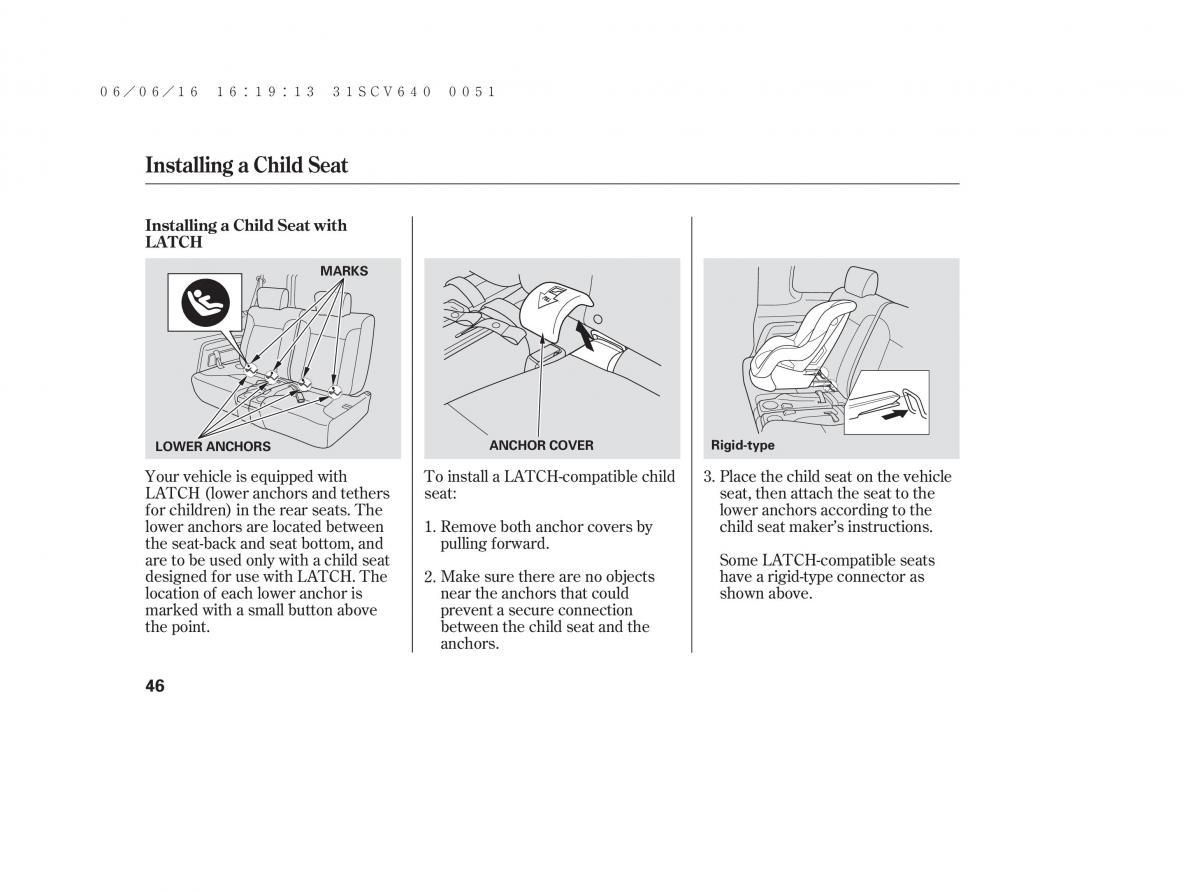 Honda Element owners manual / page 52