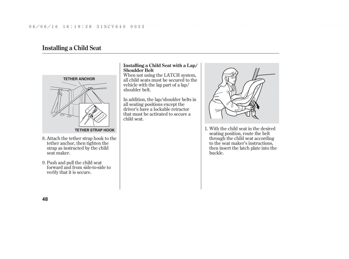 Honda Element owners manual / page 54