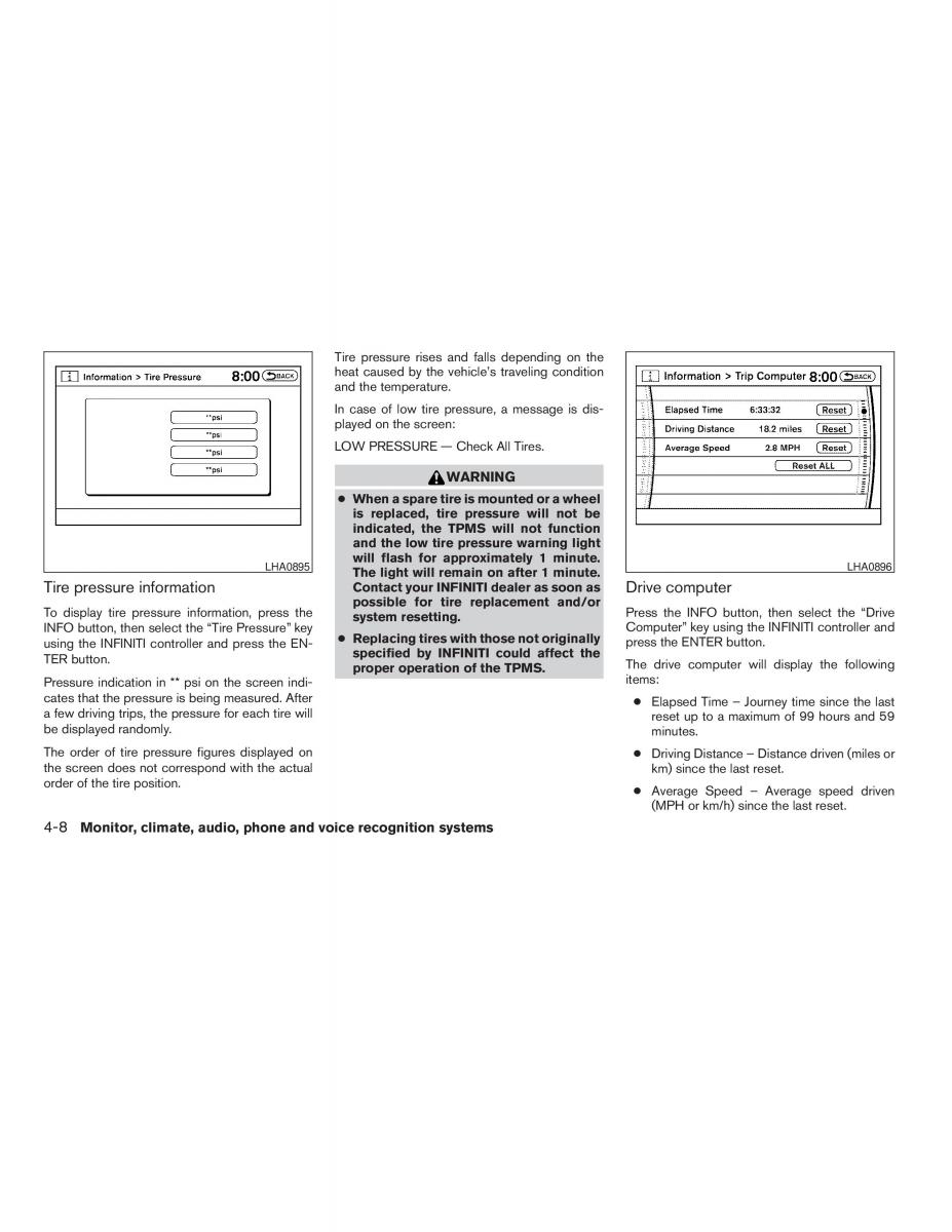 Infiniti QX56 QXII owners manual / page 182