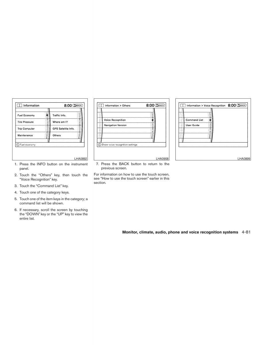 Infiniti QX56 QXII owners manual / page 255