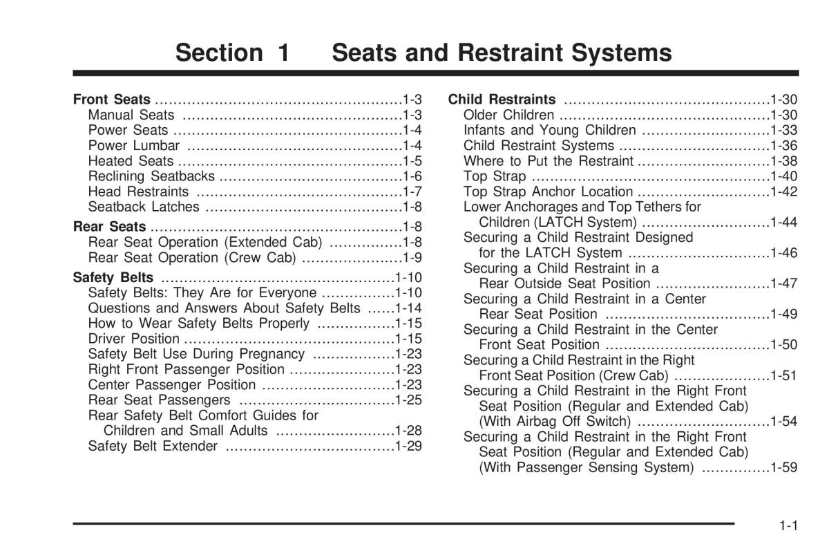 Chevrolet Silverado I 1 owners manuals / page 7