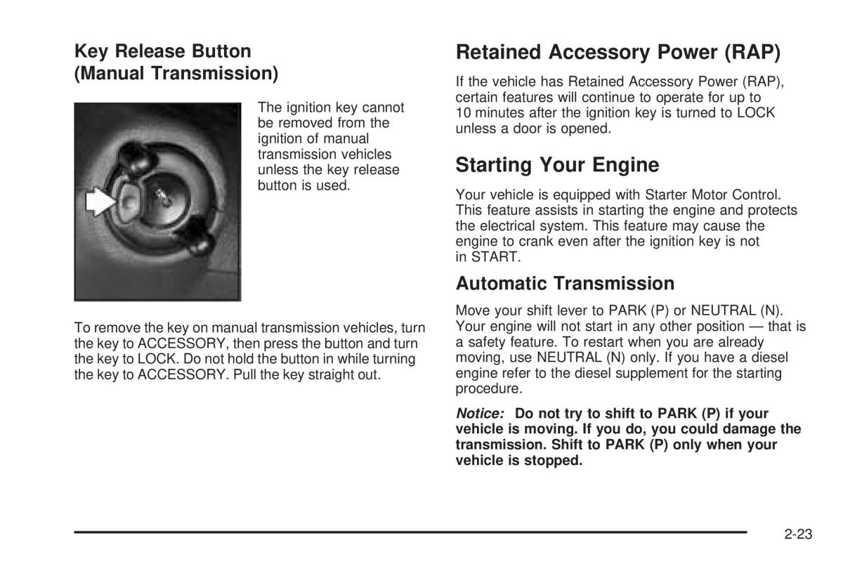 Chevrolet Silverado I 1 owners manuals / page 109