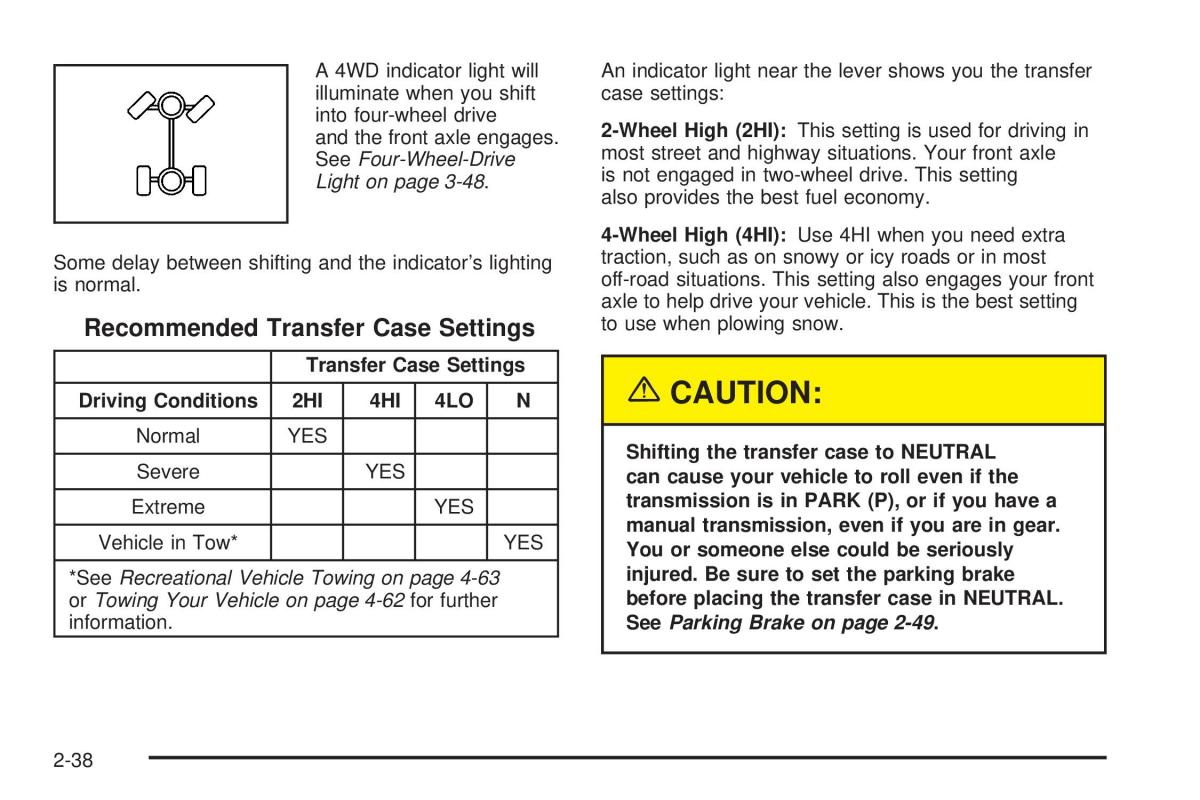 Chevrolet Silverado I 1 owners manuals / page 124