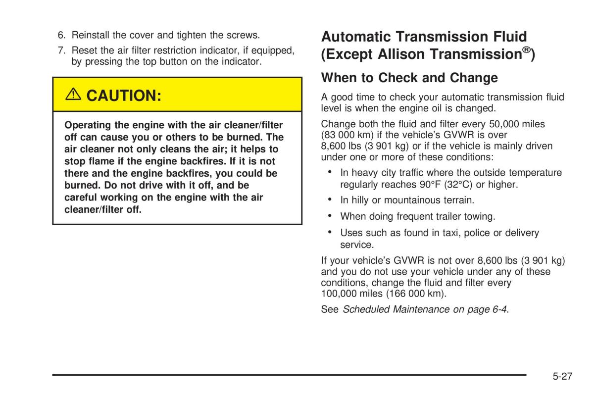 Chevrolet Silverado I 1 owners manuals / page 419