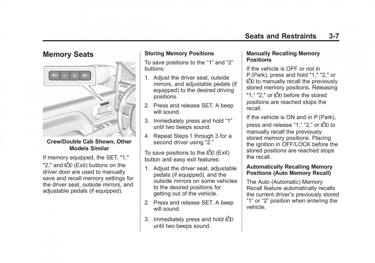 Chevrolet Silverado III 3 owners manual / page 70