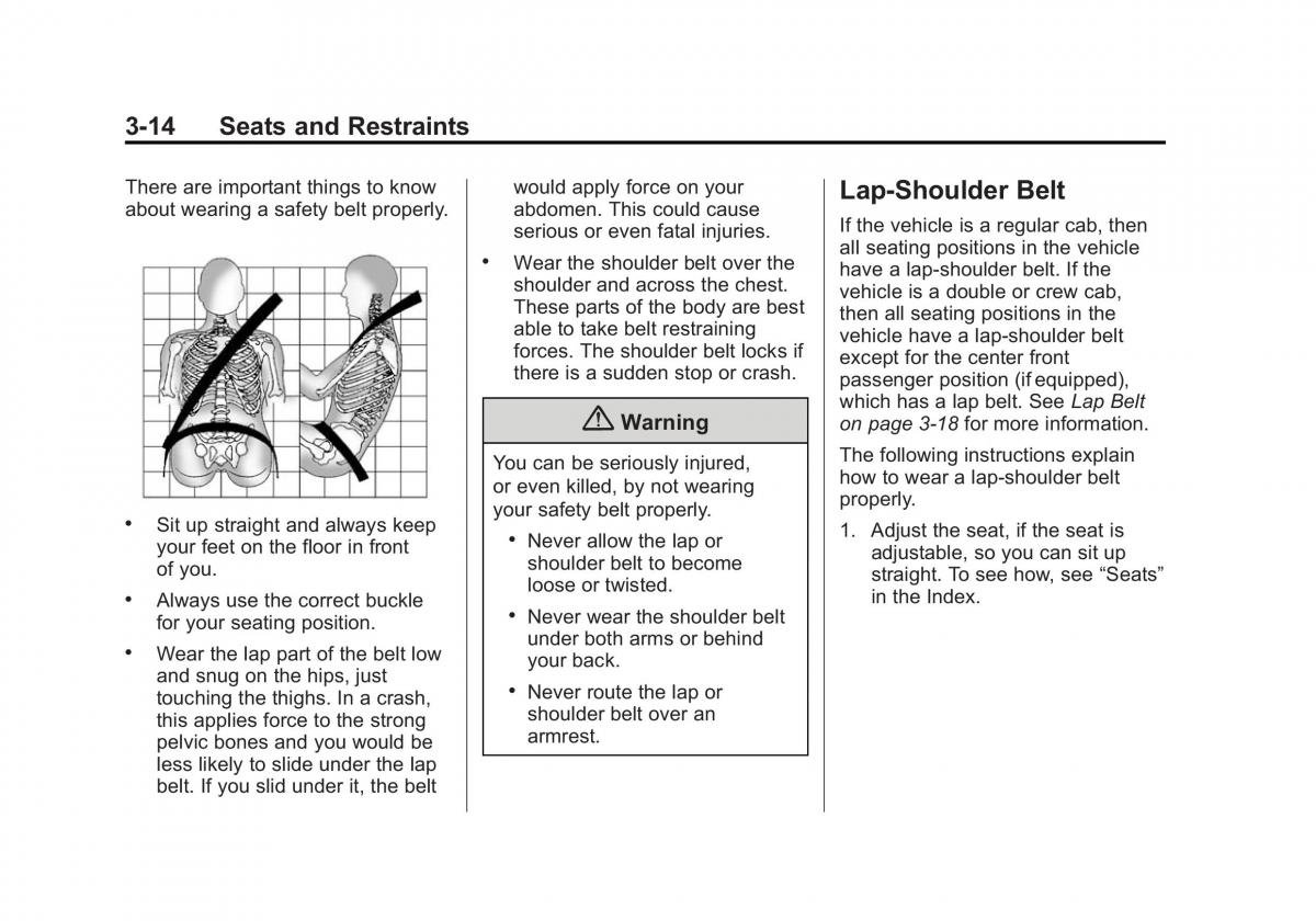 Chevrolet Silverado III 3 owners manual / page 77