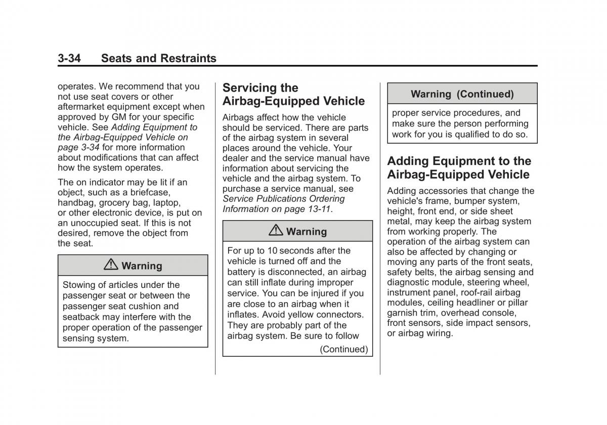 Chevrolet Silverado III 3 owners manual / page 97