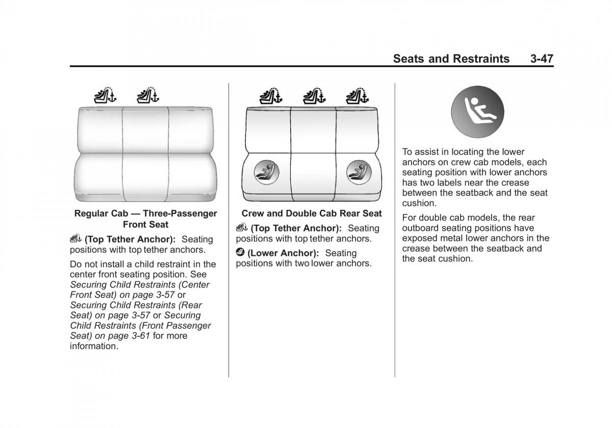 Chevrolet Silverado III 3 owners manual / page 110