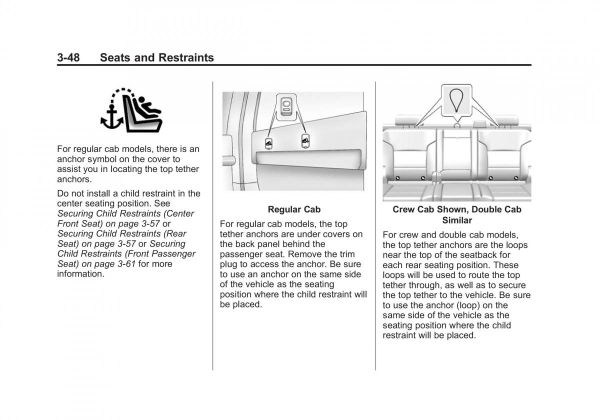 Chevrolet Silverado III 3 owners manual / page 111