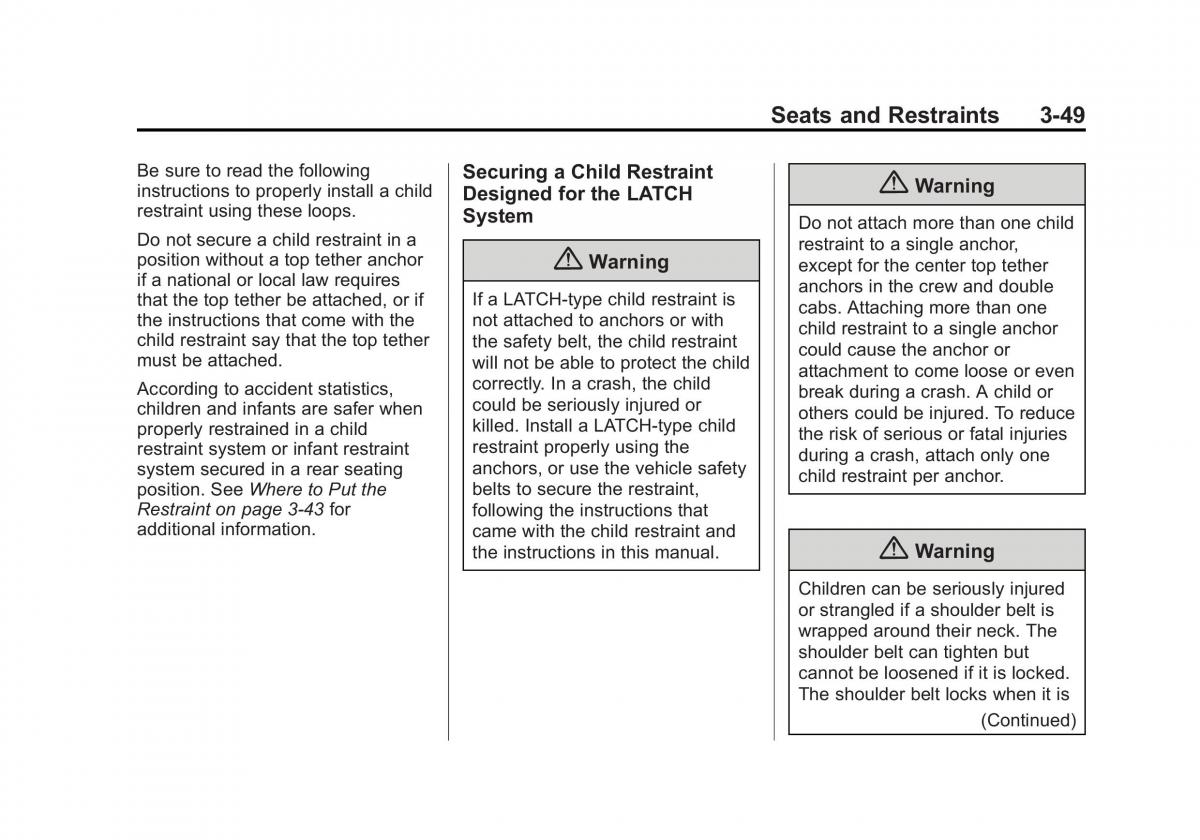 Chevrolet Silverado III 3 owners manual / page 112