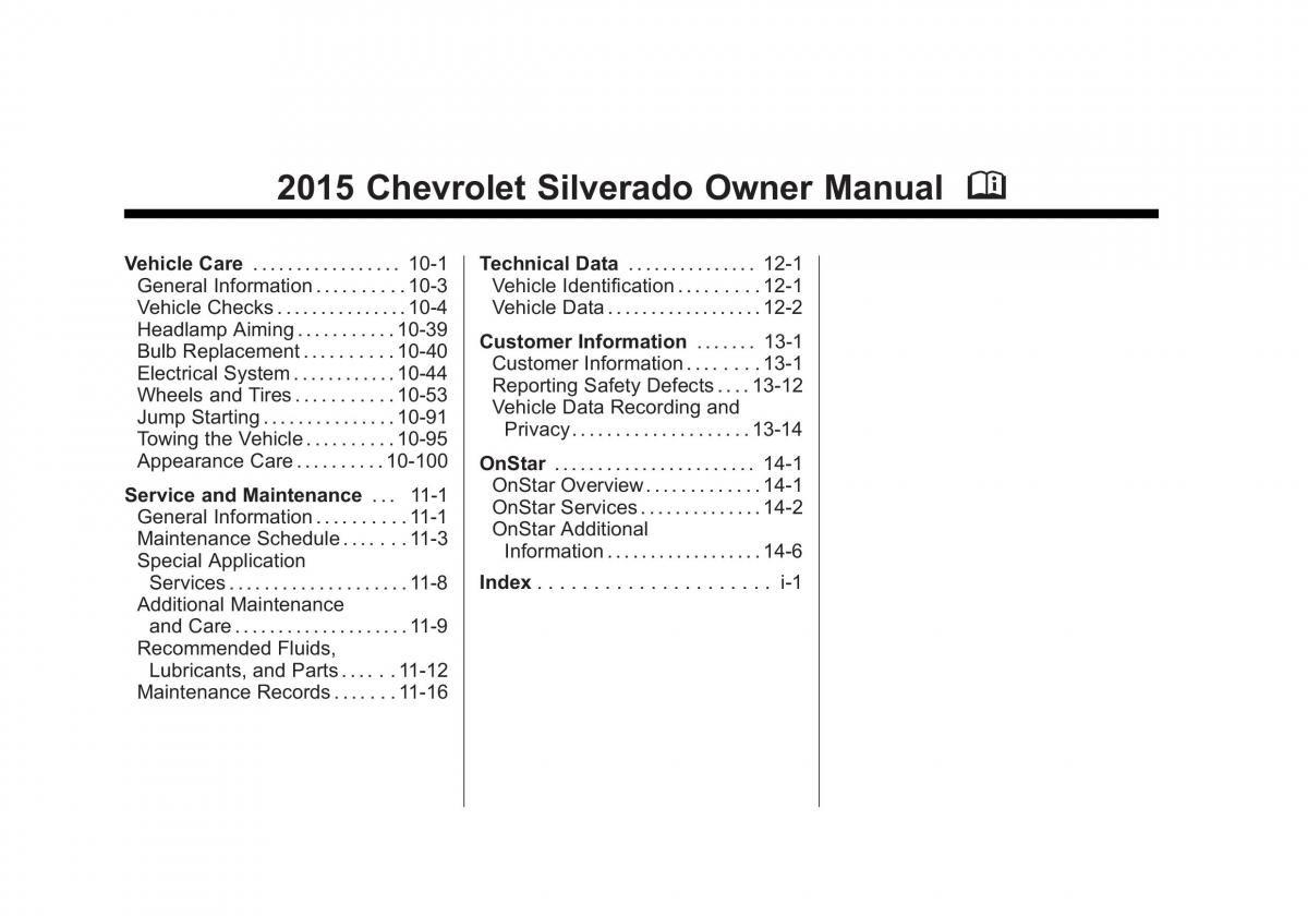 Chevrolet Silverado III 3 owners manual / page 3