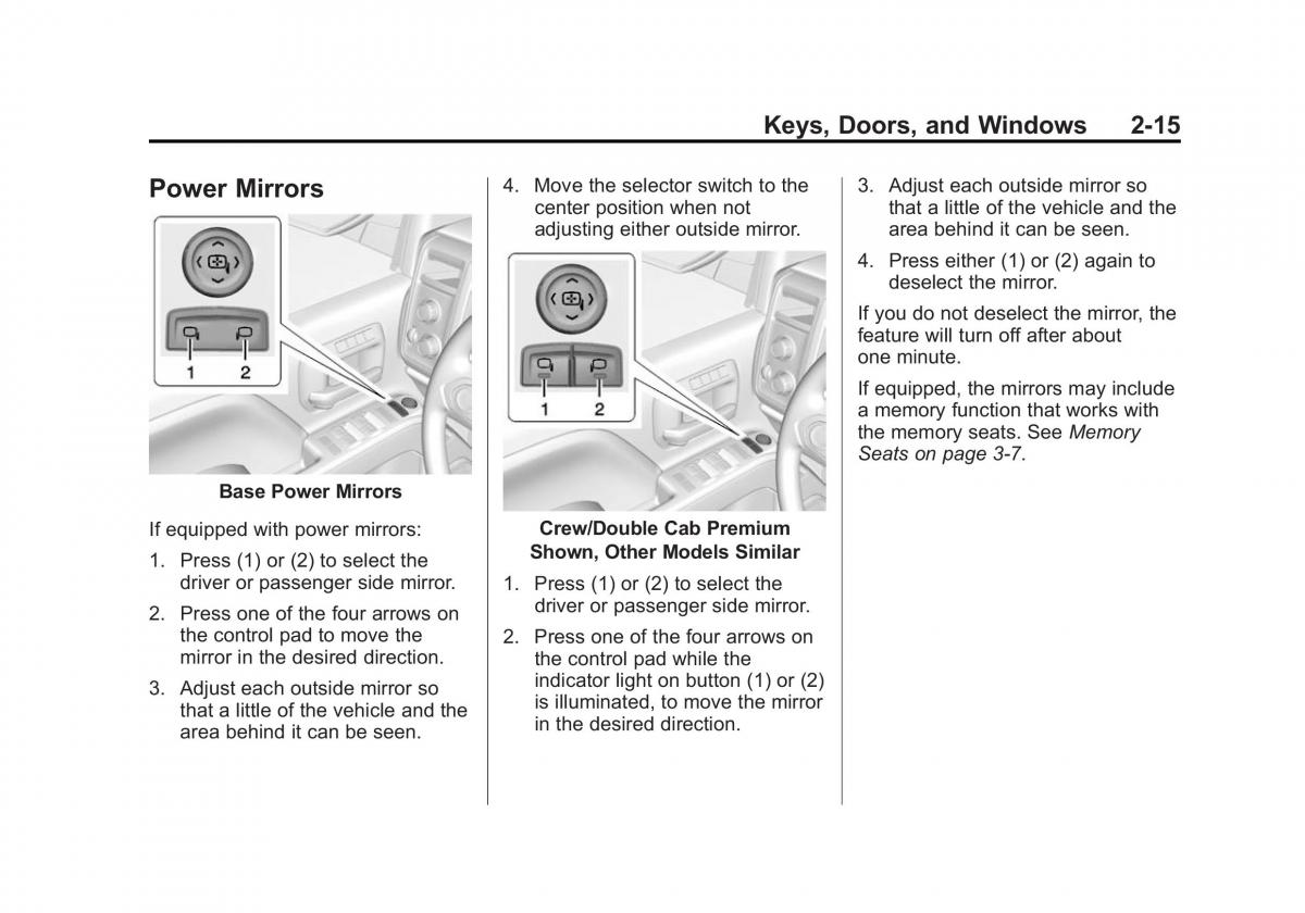 Chevrolet Silverado III 3 owners manual / page 54