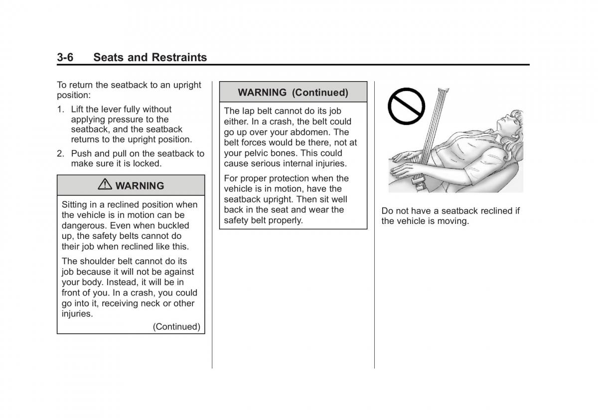 Chevrolet Cruze owners manuals / page 58