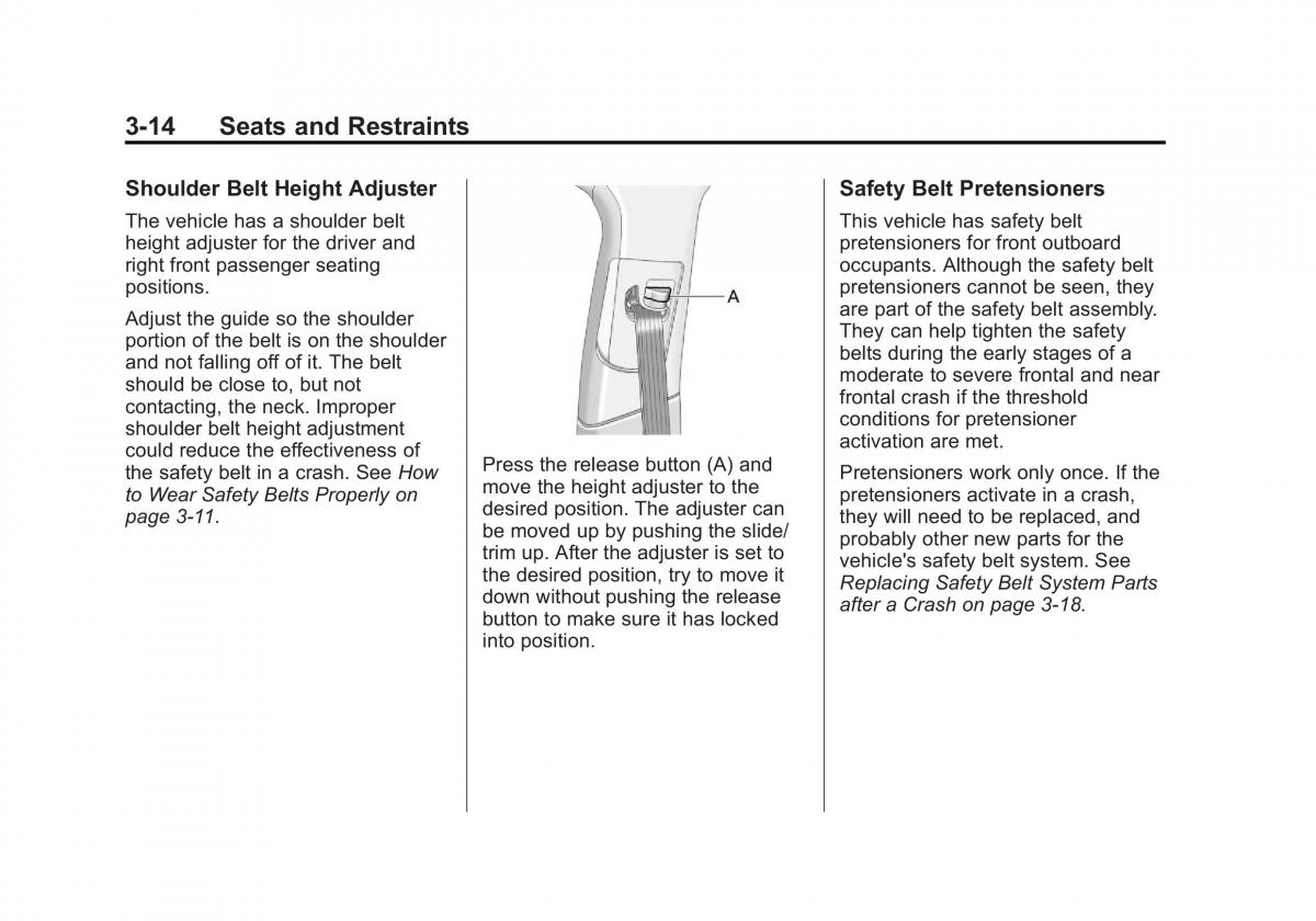 Chevrolet Cruze owners manuals / page 66