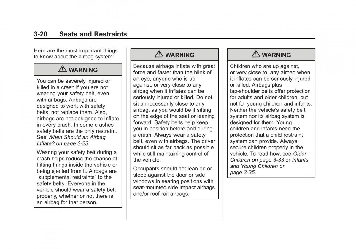 Chevrolet Cruze owners manuals / page 72