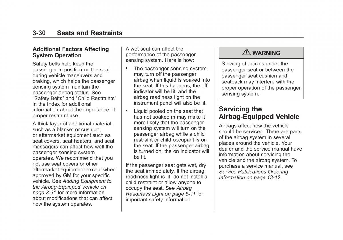 Chevrolet Cruze owners manuals / page 82