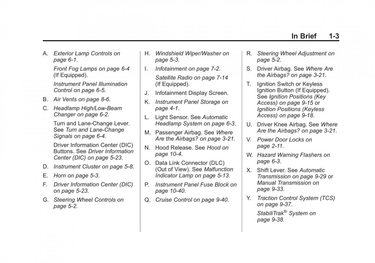 Chevrolet Cruze owners manuals / page 9