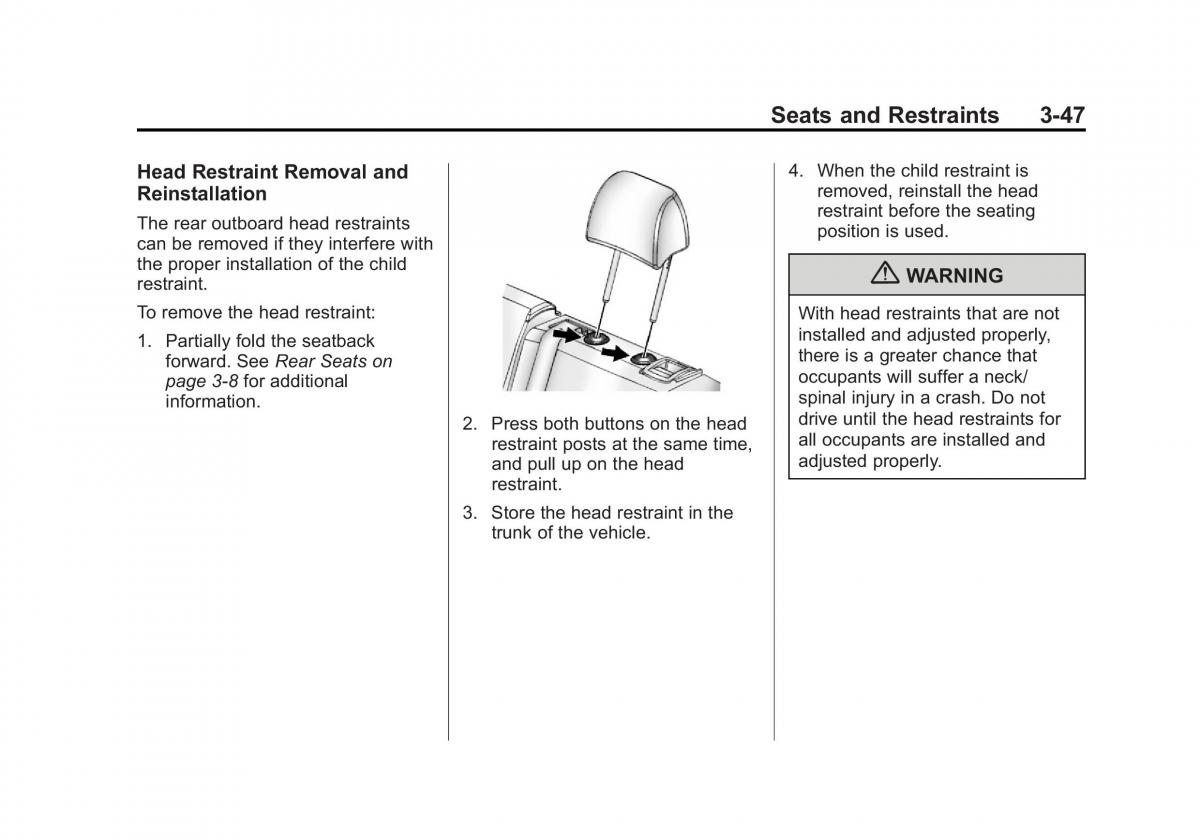 Chevrolet Cruze owners manuals / page 99