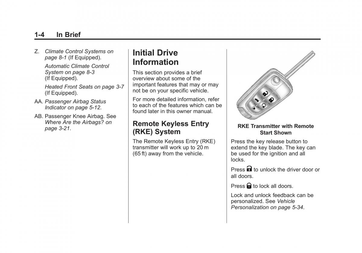 Chevrolet Cruze owners manuals / page 10