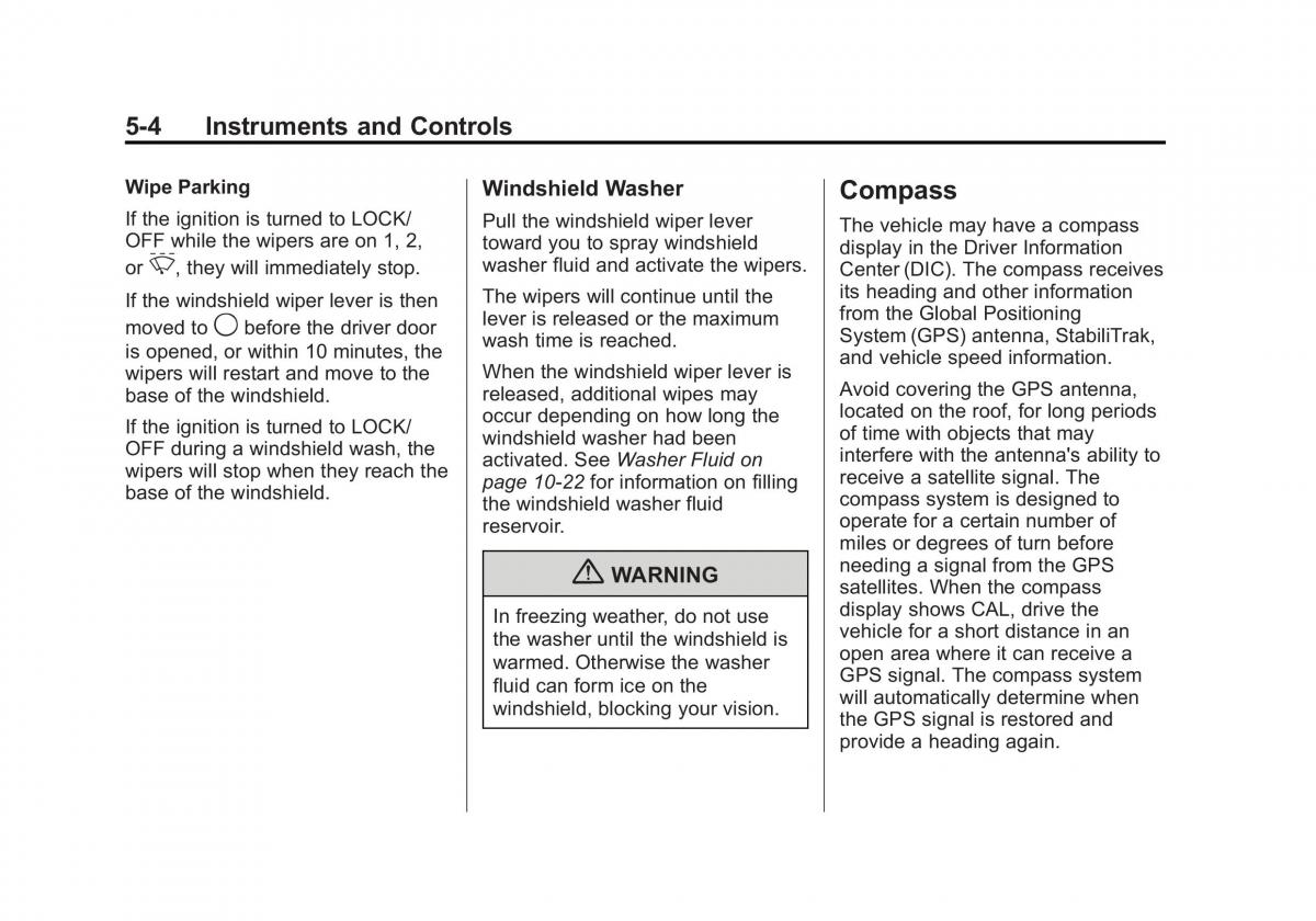 Chevrolet Cruze owners manuals / page 112