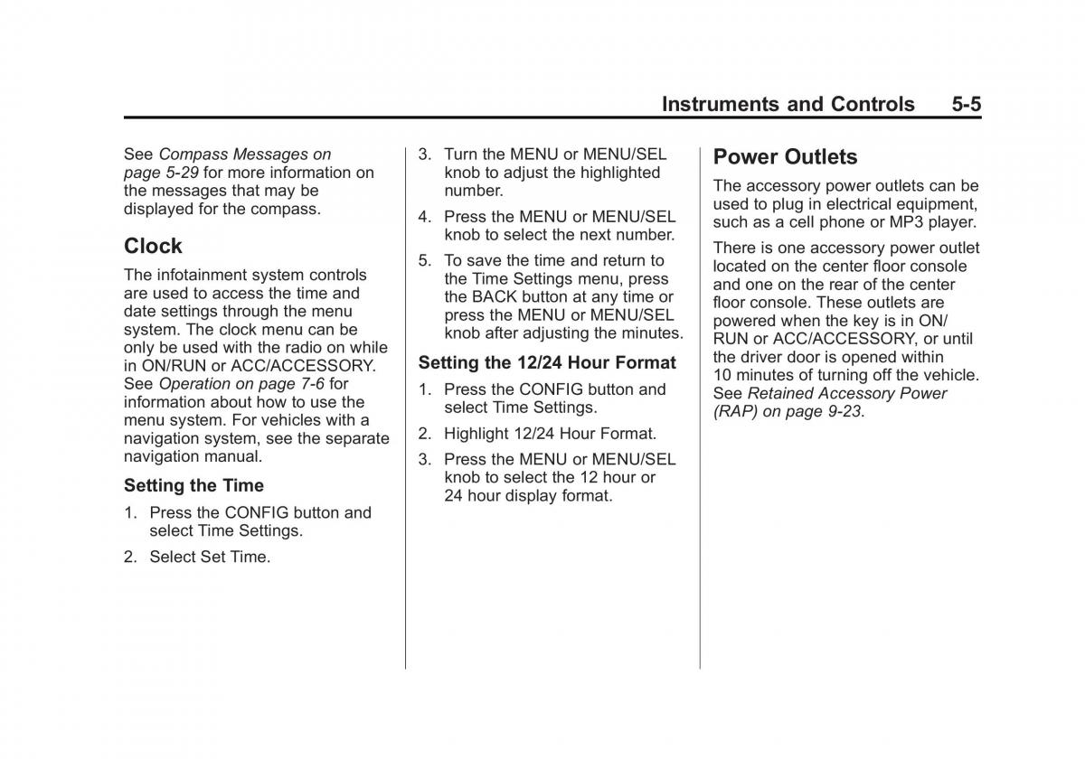 Chevrolet Cruze owners manuals / page 113