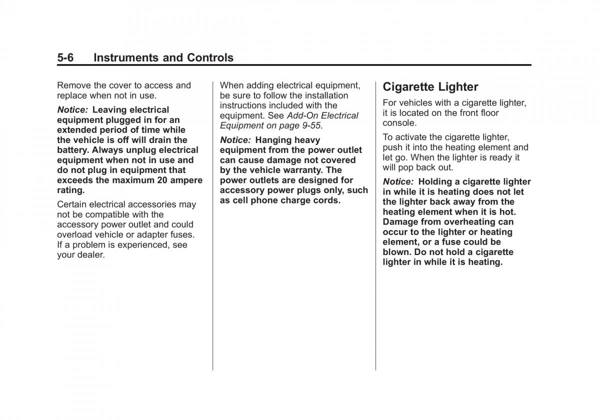 Chevrolet Cruze owners manuals / page 114